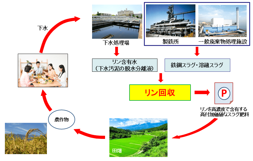 スラグによるリン回収技術開発